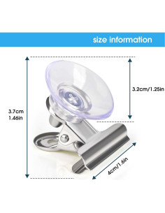 Clips de Ventosa AccEncyc 12Pcs Soporte para Hogar y Oficina 2