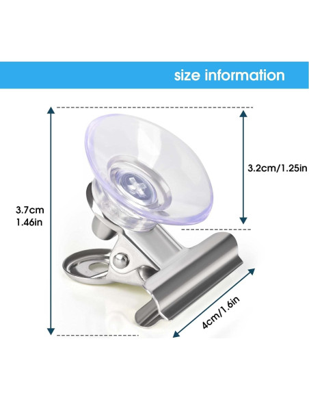 Clips de Ventosa AccEncyc 12Pcs Soporte para Hogar y Oficina