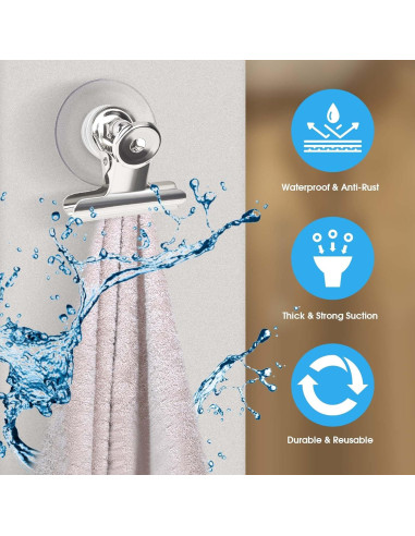 Clips de Ventosa AccEncyc 12Pcs Soporte para Hogar y Oficina