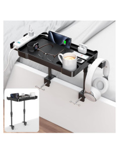 Estante Lateral para Cama CLESOO Ajustable 38.3x25.6cm Negro