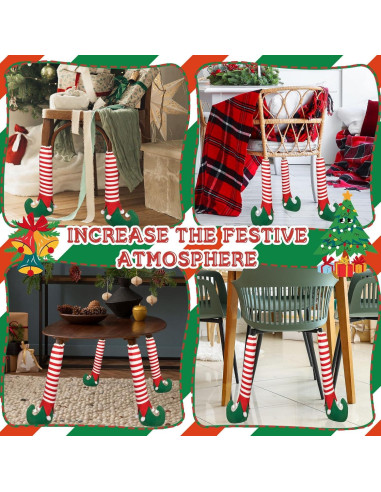 4 Fundas para Patas de Sillas Navidad Denylo Pro Antideslizantes