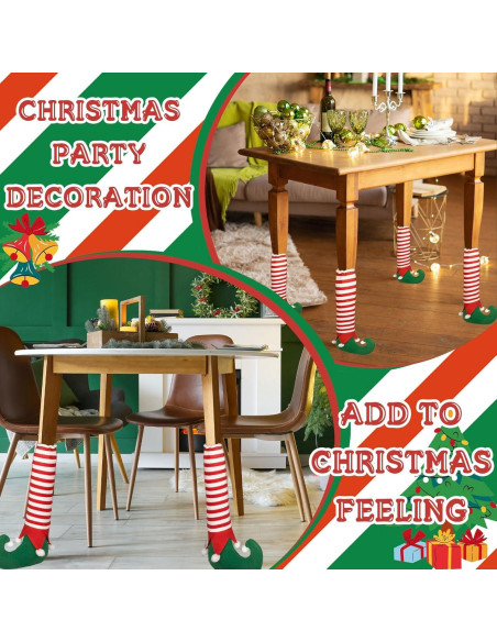 4 Fundas para Patas de Sillas Navidad Denylo Pro Antideslizantes