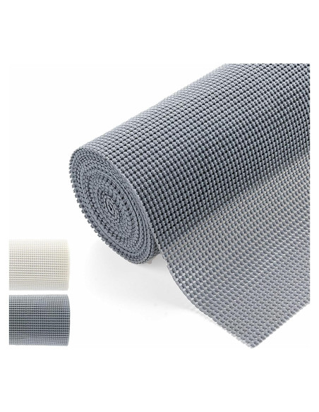 Forro de Estante Antideslizante TJWODO 30.48x609.6 cm Gris