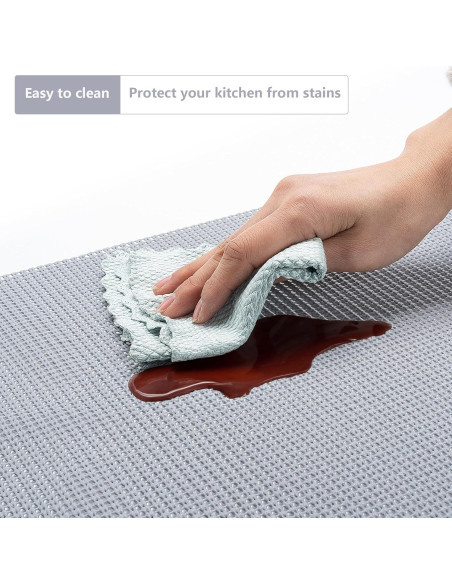 Forro de Estante Antideslizante TJWODO 30.48x609.6 cm Gris