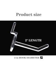 100 Ganchos de Tablero de Clavijas QuZCarious 5cm Transparentes 2