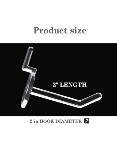 100 Ganchos de Tablero de Clavijas QuZCarious 5cm Transparentes