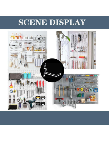 100 Ganchos de Tablero de Clavijas QuZCarious 5cm Transparentes