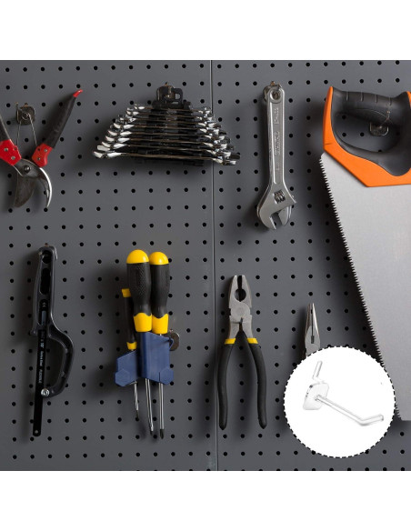 100 Ganchos de Tablero de Clavijas QuZCarious 5cm Transparentes