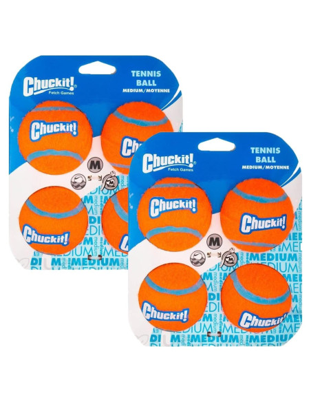 Pelotas de Tenis Chuckit! Medianas, Paquete de 8 Unidades