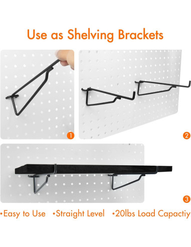Estantes de Madera G.CORE para Tablero de Clavijas - 2 Piezas