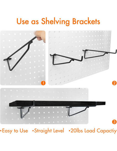 Estantes de Madera G.CORE para Tablero de Clavijas - 2 Piezas