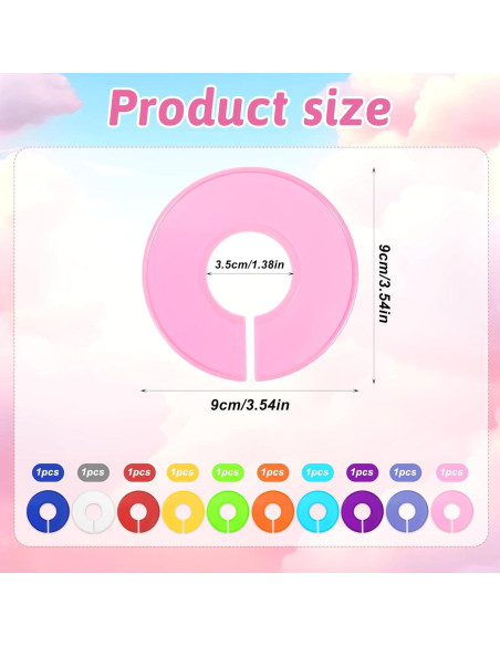 10 Divisores de Closet Yuomeaz para Ropa Colgante Multicolor