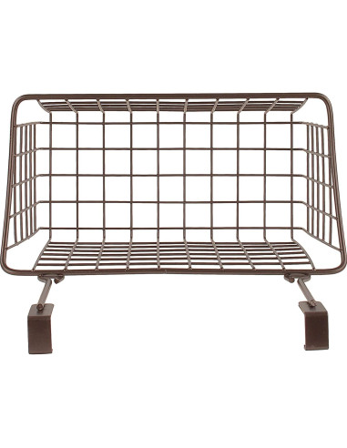 Cesta Colgante Spectrum Mediana de Alambre Bronce para Cocina y Baño