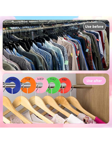 10 Divisores de Closet Yuomeaz para Ropa Colgante Multicolor