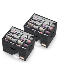 Organizador de Zapatos Ajustable PENGLONG 32 Pares Fieltro Negro