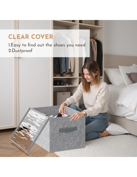 Organizador de Zapatos Ajustable PENGLONG 32 Pares Fieltro Negro