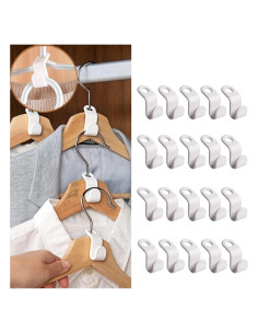 Ganchos Conectores para Perchas Gorilla Case 20 PCS Blanco