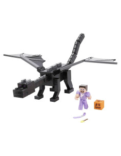 Figura Dragón Final Mattel Minecraft 50.8 cm + Steve 8.26 cm