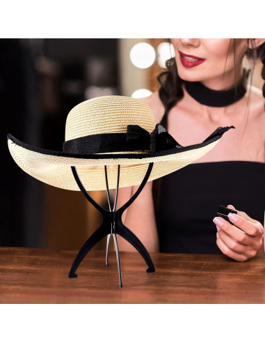 Soportes de Peluca Plegables Juexica 20 Pcs 35 cm Negro