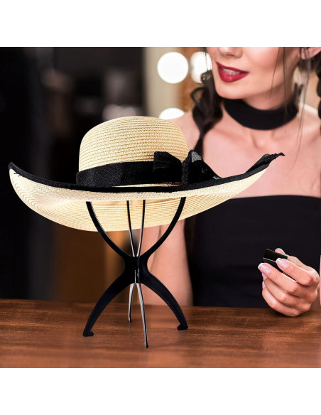 Soportes de Peluca Plegables Juexica 20 Pcs 35 cm Negro