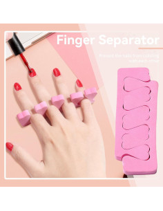 Separador de Dedos de Esponja 100PCS Agatige Rosa 2