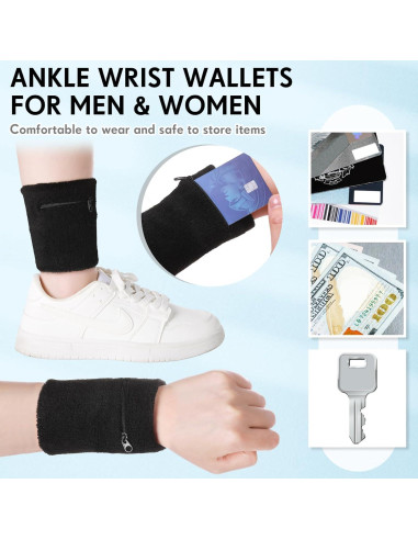 Muñequera Deportiva Bememo 3 Pcs con Cremallera - Multi-Deporte