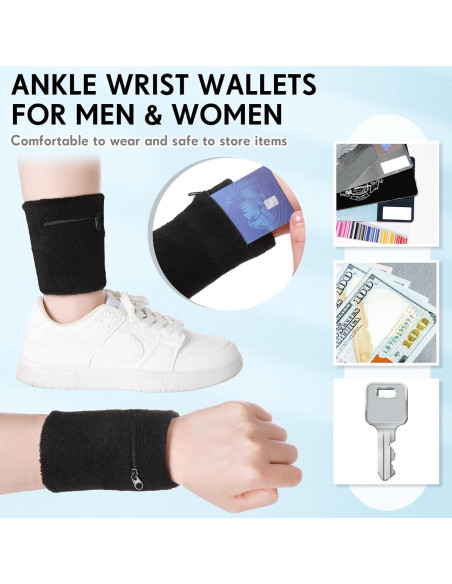 Muñequera Deportiva Bememo 3 Pcs con Cremallera - Multi-Deporte