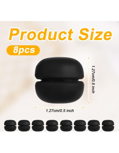 8 Pines Magnéticos para Hijab XIHIRCD - Broches Sin Pin Negros