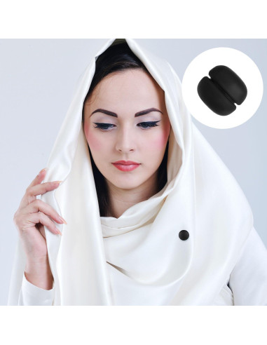 8 Pines Magnéticos para Hijab XIHIRCD - Broches Sin Pin Negros