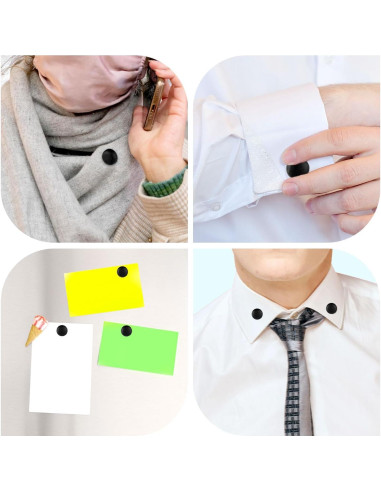 8 Pines Magnéticos para Hijab XIHIRCD - Broches Sin Pin Negros
