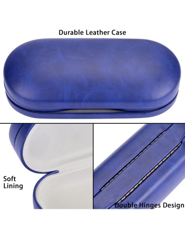 Estuche 2 en 1 Muf para Lentes de Contacto y Gafas Azul
