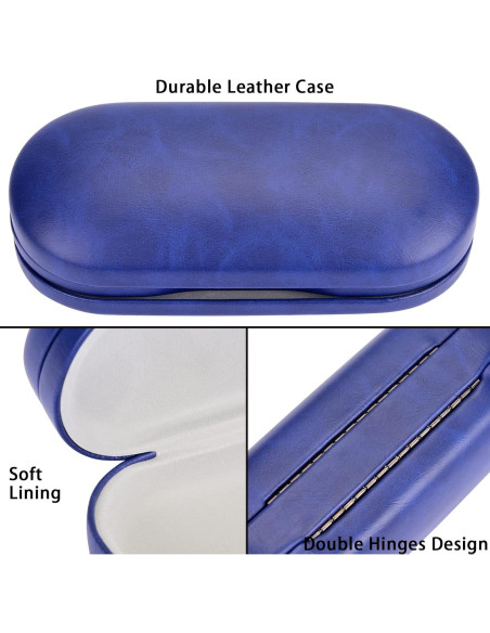 Estuche 2 en 1 Muf para Lentes de Contacto y Gafas Azul