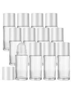 12 Botellas de Vidrio 50ml con Rodillo EATHEATY para Perfume
