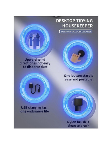 Aspiradora de Escritorio ARTopet para Pintura de Diamante USB