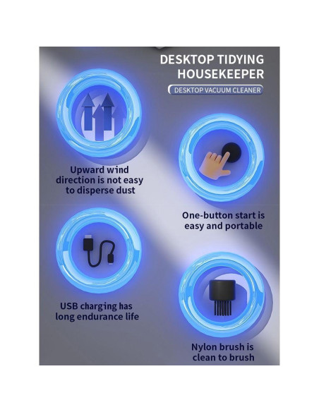 Aspiradora de Escritorio ARTopet para Pintura de Diamante USB