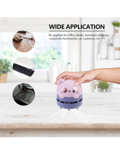 Aspiradora Mini Homoyoyo Portátil de Escritorio Violeta 2