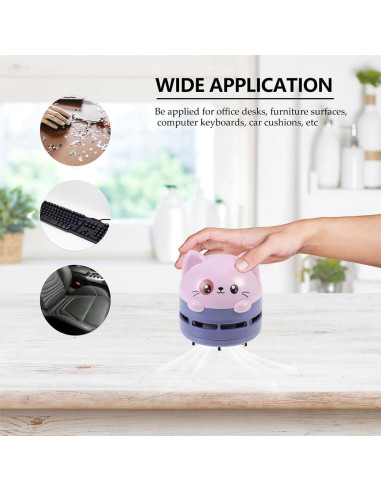 Aspiradora Mini Homoyoyo Portátil de Escritorio Violeta