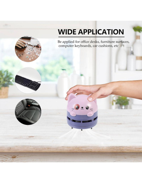 Aspiradora Mini Homoyoyo Portátil de Escritorio Violeta