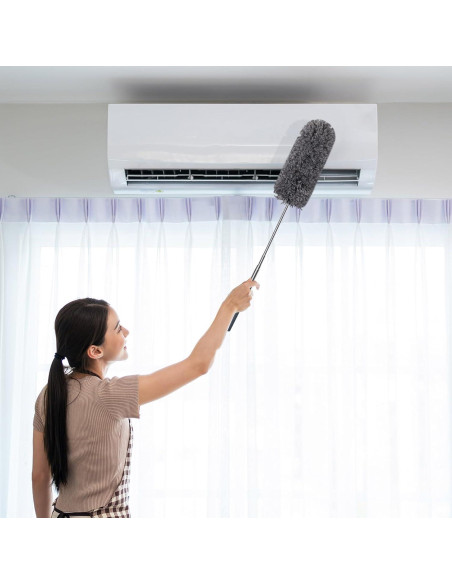 Plumero Extensible de Microfibra Tanlade 12 Pcs 33-79 cm Gris