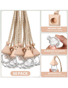 50 Botellas de Vidrio Difusor de Perfume Demissle - Ambientador Coche 2