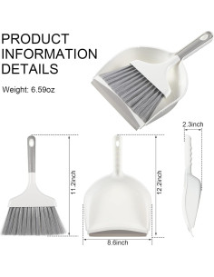 4 Sets Mini Escoba y Recogedor Zopeal para Limpieza Hogar 2