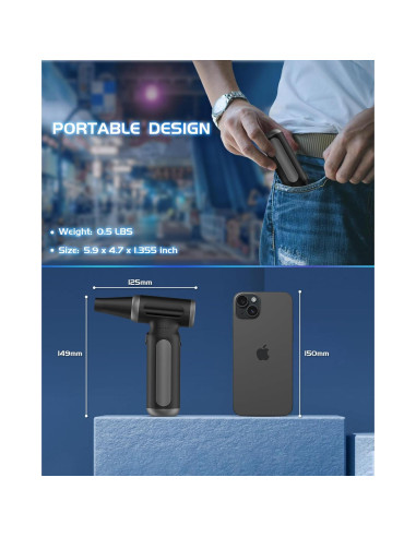 Soplador de Aire Comprimido Eléctrico Mershgaya 33,000 RPM