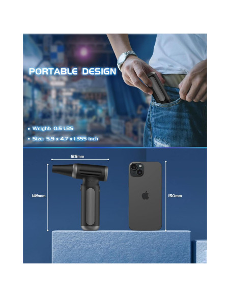 Soplador de Aire Comprimido Eléctrico Mershgaya 33,000 RPM