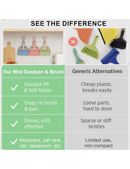 Juego de 6 Piezas de Mini Escoba y Recogedor SHANDERBAR