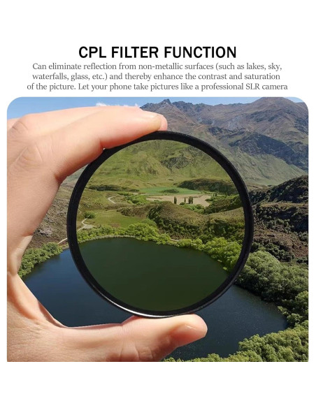 Filtro Polarizador Circular 52mm EYSOFT para Smartphone