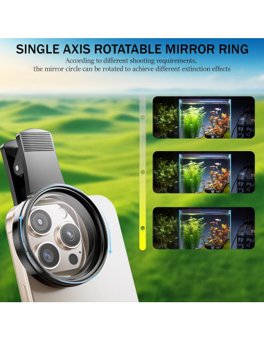 Filtro Polarizador Circular 52mm EYSOFT para Smartphone