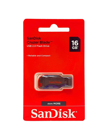 SanDisk 16GB Cruzer Blade USB Flash Drive Clase 10