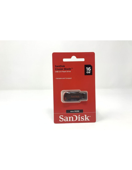 SanDisk 16GB Cruzer Blade USB Flash Drive Clase 10