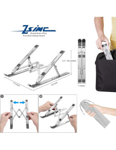 Soporte para Laptop ZSIMC de Aluminio Ajustable Plegable 10-15.6" 2