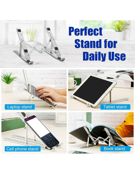 Soporte para Laptop ZSIMC de Aluminio Ajustable Plegable 10-15.6"